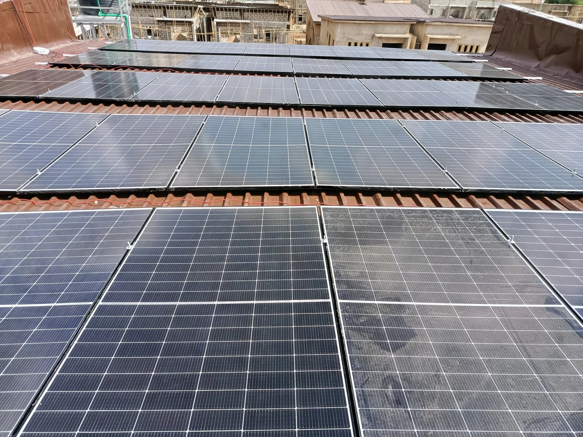 Commercial rooftop solar installation serving modern infrastructure